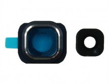 Стекло камеры Samsung G920F S6 черное (с корпусной частью)