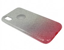 Чехол iPhone XR Shine (серебро/розовый)