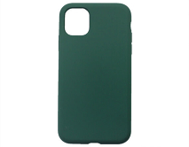 Чехол iPhone 11 Liquid Silicone FULL (темно-зеленый)