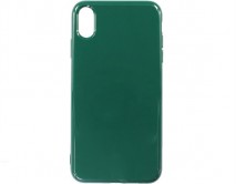 Чехол iPhone XS Max Силикон 2.0mm (темно-зеленый)
