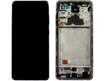 Дисплей Samsung A725F Galaxy A72 + тачскрин + рамка фиолетовый (GH82-25460C) (Service Pack 100%)