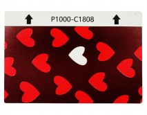 Защитная плёнка текстурная на заднюю часть "Узоры" (Сердца красные, C1808)