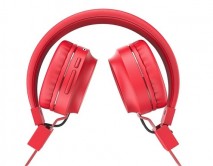 Наушники с Bluetooth Hoco W25 + с микрофоном красные