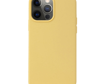 Чехол iPhone 13 Liquid Silicone FULL (желтый)