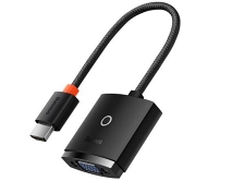 Переходник Baseus Lite Series HDMI to VGA+3.5 mm+Micro USB, черный (WKQX010101)