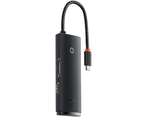 Type-C HUB Baseus Lite Series 6-Port Type-C to HDMI+USB3.0*2+Type-C Data+SD/TF, черный (WKQX050001)