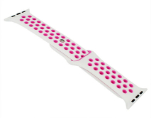 Ремешок Watch Series 42mm/44mm/45mm/49mm силиконовый Nike band белый/фиолетовый #5