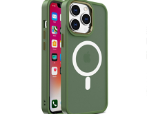 Чехол iPhone 14 Plus/15 Plus Matte Case MagSafe (зеленый)