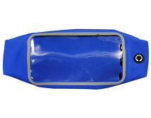 Чехол-сумка на пояс, универсальный, с прозрачной вставкой для телефона (темно-синий)