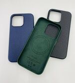 Чехол iPhone 14 Pro Max Classic Leather (темно-синий)