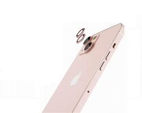 Защитная накладка на камеру iPhone 14/14 Plus розовая (комплект 2шт)